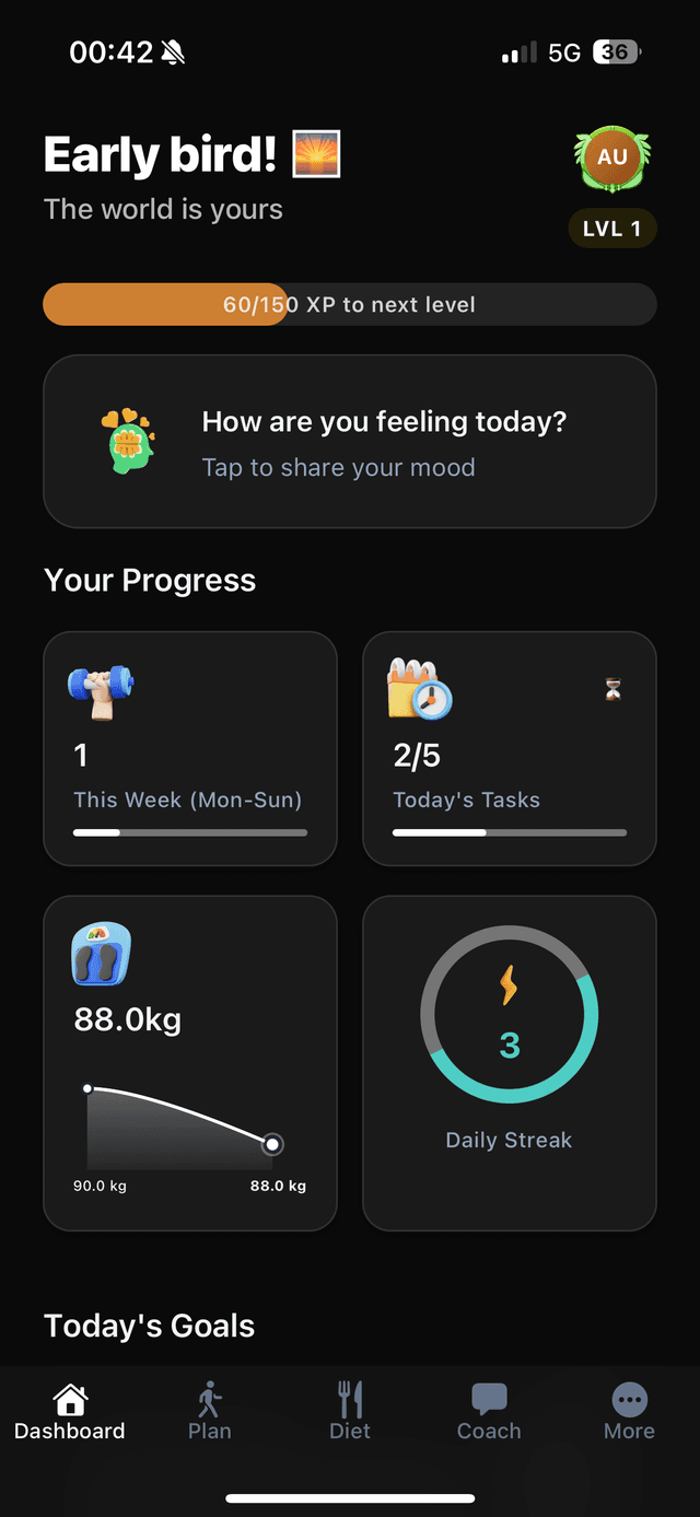 Fitly Dark Mode Preview